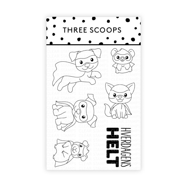 Three Scoops - Stempel - Superhelte kledyr
