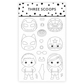 Three Scoops - Stempel - Superhelte - Dreng & Pige