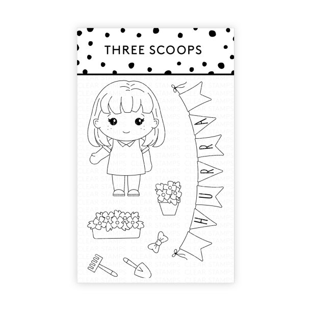 Three Scoops - Stempel - Pige Gartner