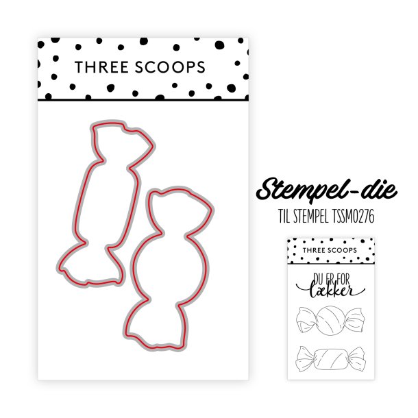 Three Scoops - Die til stempel - Karameller