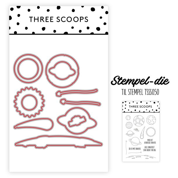 Three Scoops - Stempel die - Planeter - mod det uendelige univers