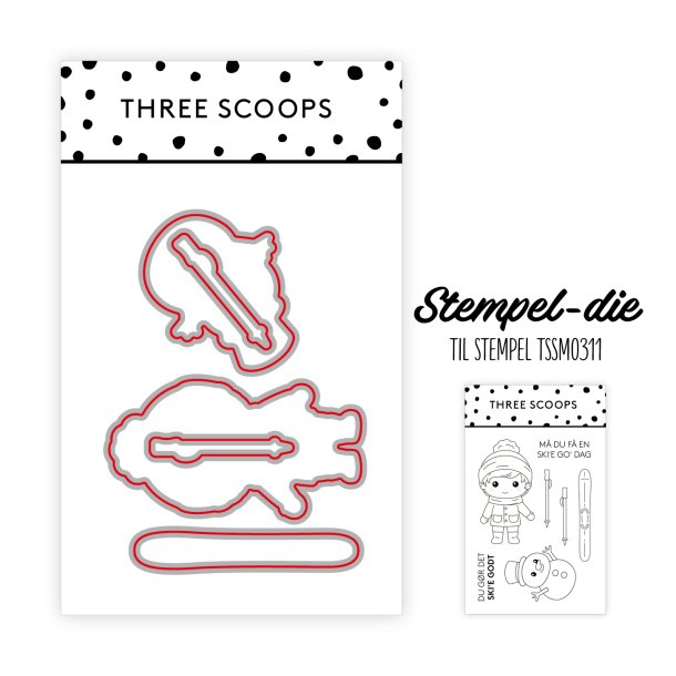 Three Scoops - Stempel Die - Vinter dreng - M du f en skie god dag