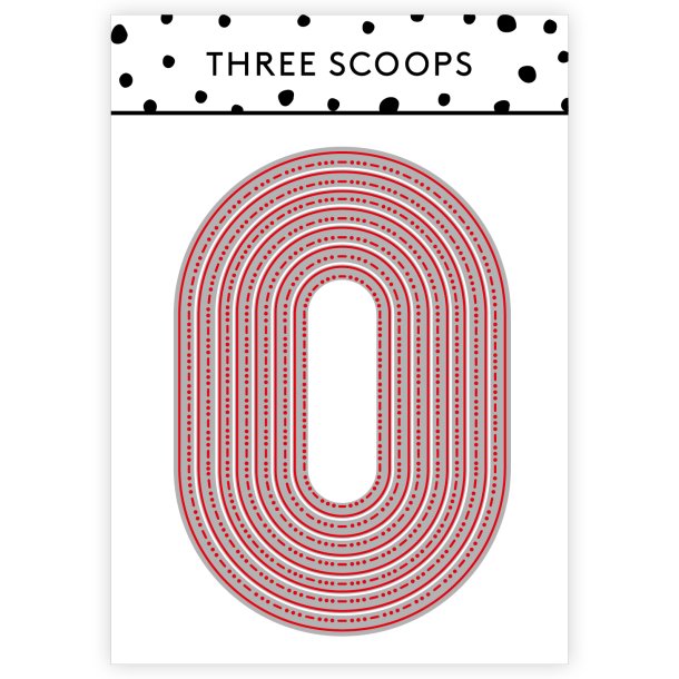 Three Scoops - Die - Afrundet rektangel