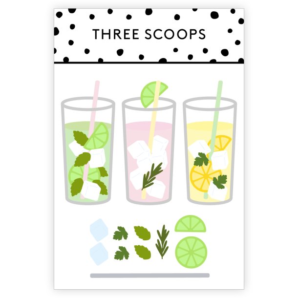Three Scoops - Die - Mojito Lemonade glas 