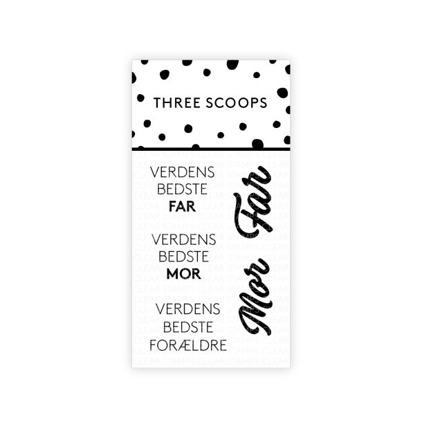 Three Scoops - Stempel - Verdens bedste forldre