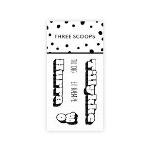 Three Scoops - Stempel - Tillykke og hurra
