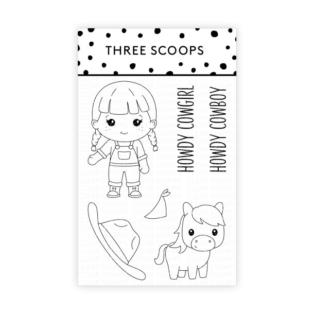 Three Scoops - Stempel - Bondepige  Cowgirl