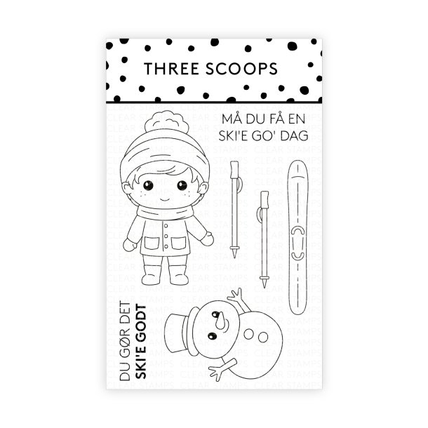 Three Scoops - Stempel - Vinter dreng - M du f en skie god dag