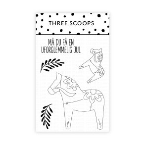 Three Scoops - Stempel - Dalahest - M� du f� en uforglemmelig jul