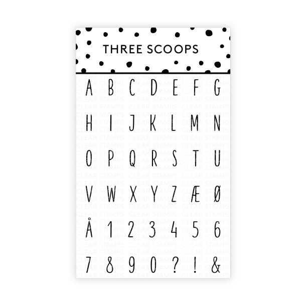 Three Scoops - Stempel - Alfabet spinkelt - mini 