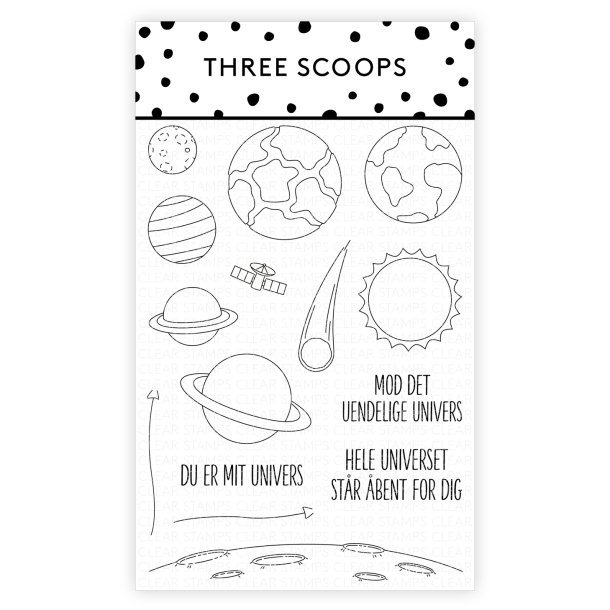 Three Scoops - Stempel - Planeter - mod det uendelige univers