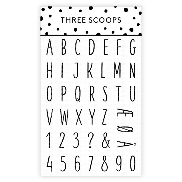 Three Scoops - Stempel - Alfabet spinkelt 