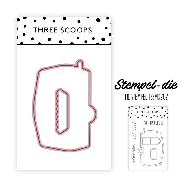 Three Scoops - Die til stempel - Campingvogn