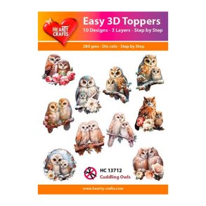 Hearty Crafts - Easy 3D Toppers - Udstandsede Motiver Med Ugler