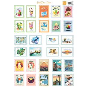 Marianne Design - 3D Ark - Stamps - Vacation time / Frimrker - Ferietid