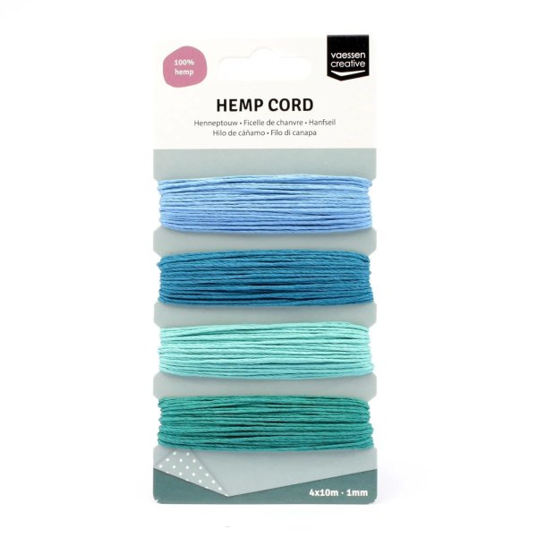 Vaessen Creative - Hemp Cord - Blue-green - Bl-Grn