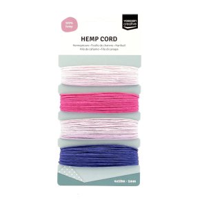 Vaessen Creative - Hemp Cord - Purple/Pink - Lilla/pink