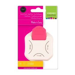 Vaessen Creative - Corner punch 3-in-1 - 14 mm / 17 mm / 20 mm