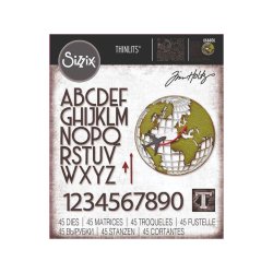 Sizzix - Thinlits die - Vault - World Travel