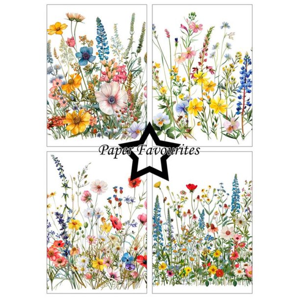 Paper Favourites - Blok A5 - Wild Flowers / Vilde blomster
