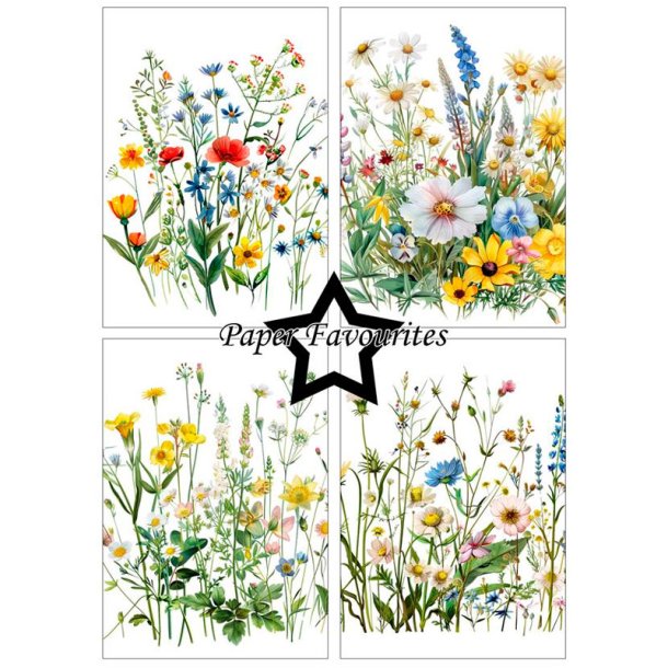 Paper Favourites - Blok A5 - Wild Flowers / Vilde blomster