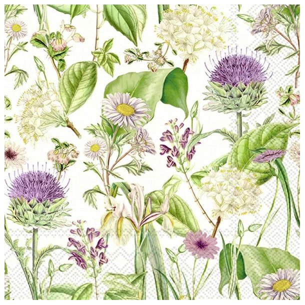 IHR - Frokostservietter - Vilde blomster - 20 stk