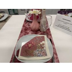 IHR - Frokostservietter - Blomstermotiv Gammel Rosa - 20 stk
