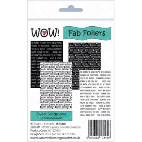 WOW! Embossing Powder - Fab Foilers - Sweet Sentiments / Billeder til Folie
