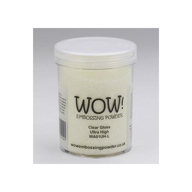 WOW!  Embossing Powder - Ultra High  - Clear Gloss (Large Bøtte)