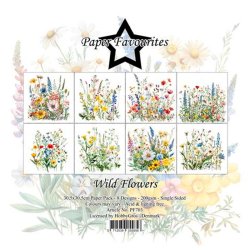 Paper Favourites - Blok 12" - Wild Flowers / Vilde blomster