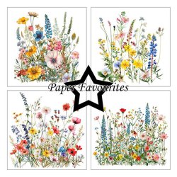 Paper Favourites - Blok 6" - Wild Flowers / Vilde blomster