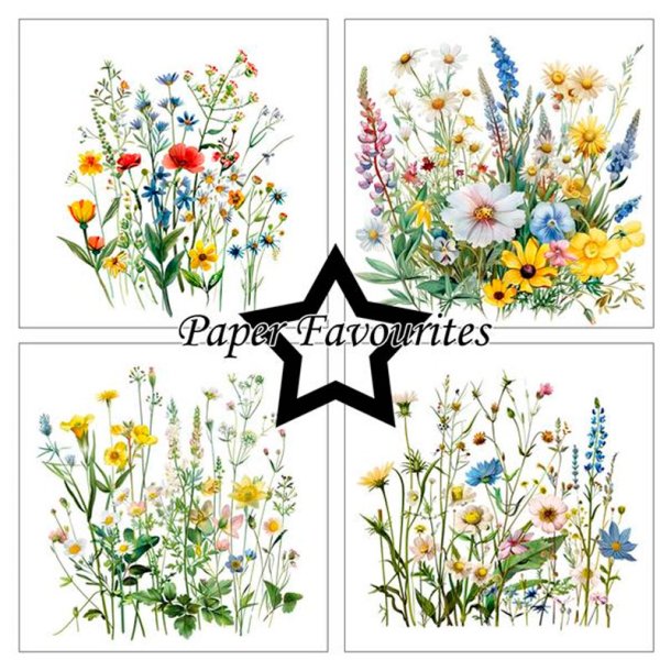 Paper Favourites - Blok 12" - Wild Flowers / Vilde blomster