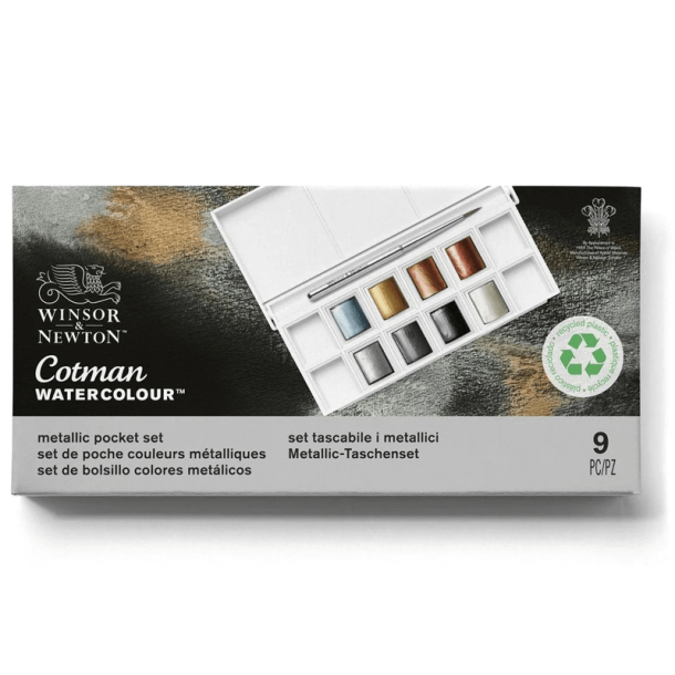 Winsor Newton - Cotman Watercolour Metallic Pocket Set
