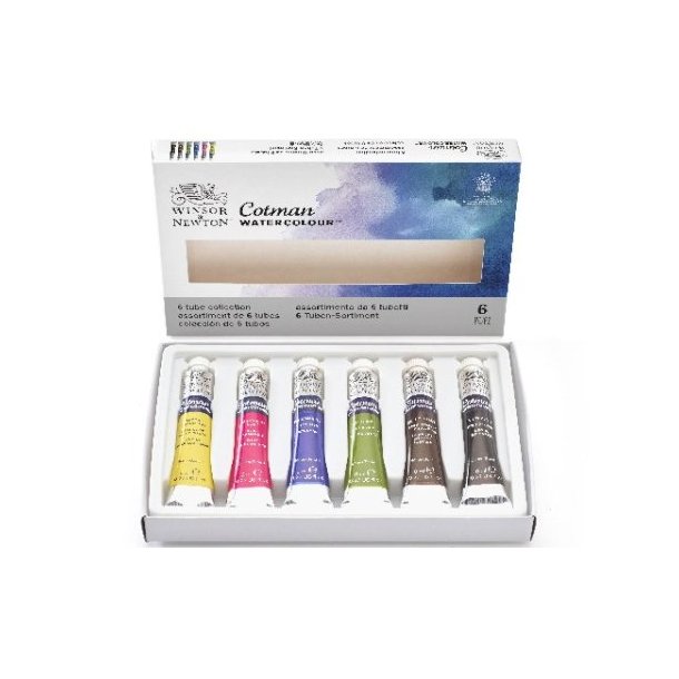 Cotman - Watercolour - tubeset - 6 x 8ml - vandfarve tubest