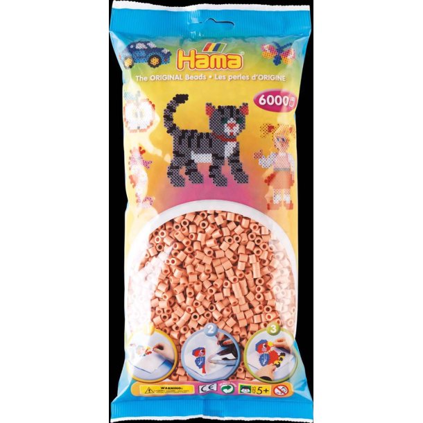 Hamaperler - Midi - 6000 stk - Mat rosa