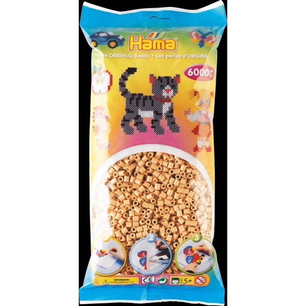Hamaperler - Midi - 6000 stk - Beige