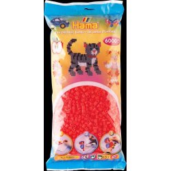 Hamaperler - Midi - 6000 stk - Fluorescerende cherise