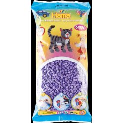 Hamaperler - Midi - 6000 stk - Pastel lilla