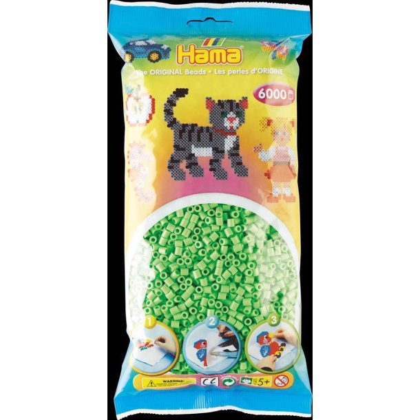 Hamaperler - Midi - 6000 stk - Pastel grn