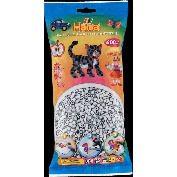 Hamaperler - Midi - 6000 stk - Lysegr