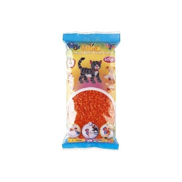 Hamaperler - Midi - 6000 stk - Orange