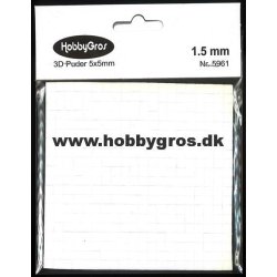 Hobbygros - 3D Klbepuder - 1,5 mm - 10 pk.