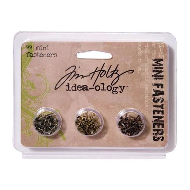 Tim Holtz - Idea-Ology - Metal Screw-Top Paper Fasteners - Antique Nickel, Brass &amp; Copper
