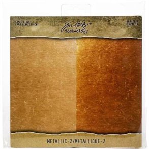 Tim Holtz - Blok 8'' - Idea-Ology - Paper Stash Kraft - Metallic