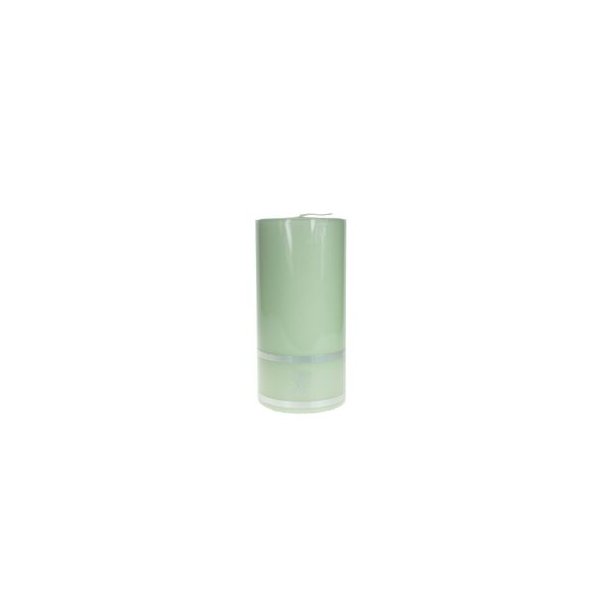 Bloklys - Rustik - Pastel grøn - 7 x 12,5 cm