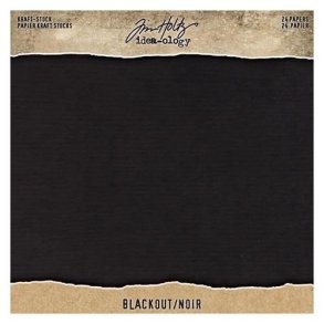 Tim Holtz - Blok 8'' - Idea-Ology - Kraft Stock Cardstock - Blackout / Sort