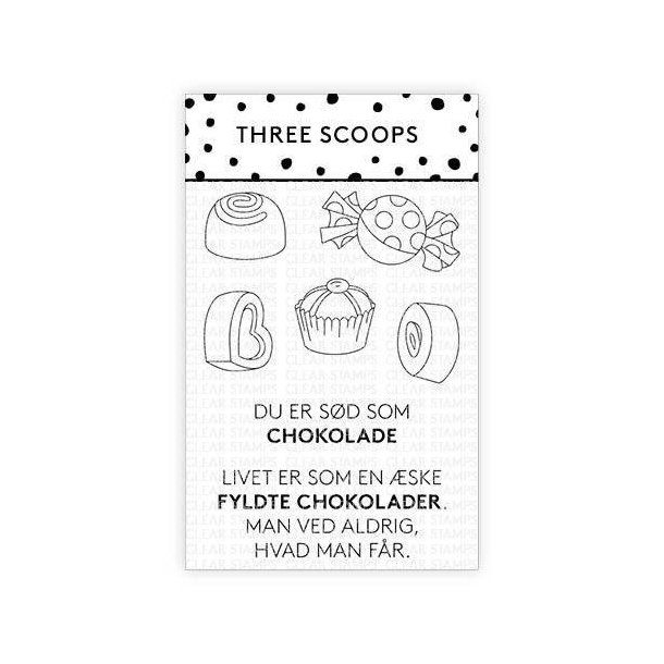 Three Scoops - Stempel - Chokolade - TSSM0106
