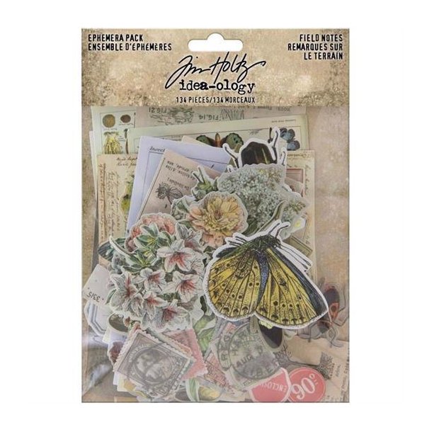 Tim Holtz  - Idea-Ology - Ephemera Pack Field Notes, 134stk