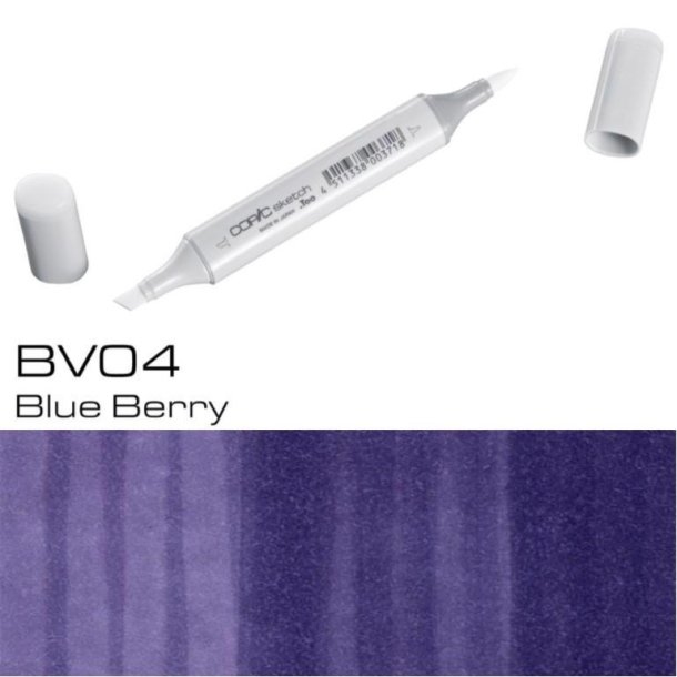 Copic Sketch - BV04 - Blue Berry - Mængderabat, 10 stk. 550,- el. 25 stk. 1250,-