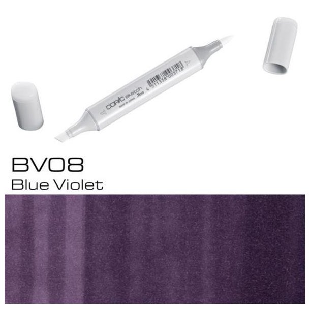 Copic Sketch - BV08 - Blue Violet - Mængderabat, 10 stk. 550,- el. 25 stk. 1250,-